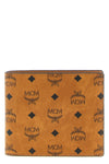 the bifold wallet in structured coated canvas mcm