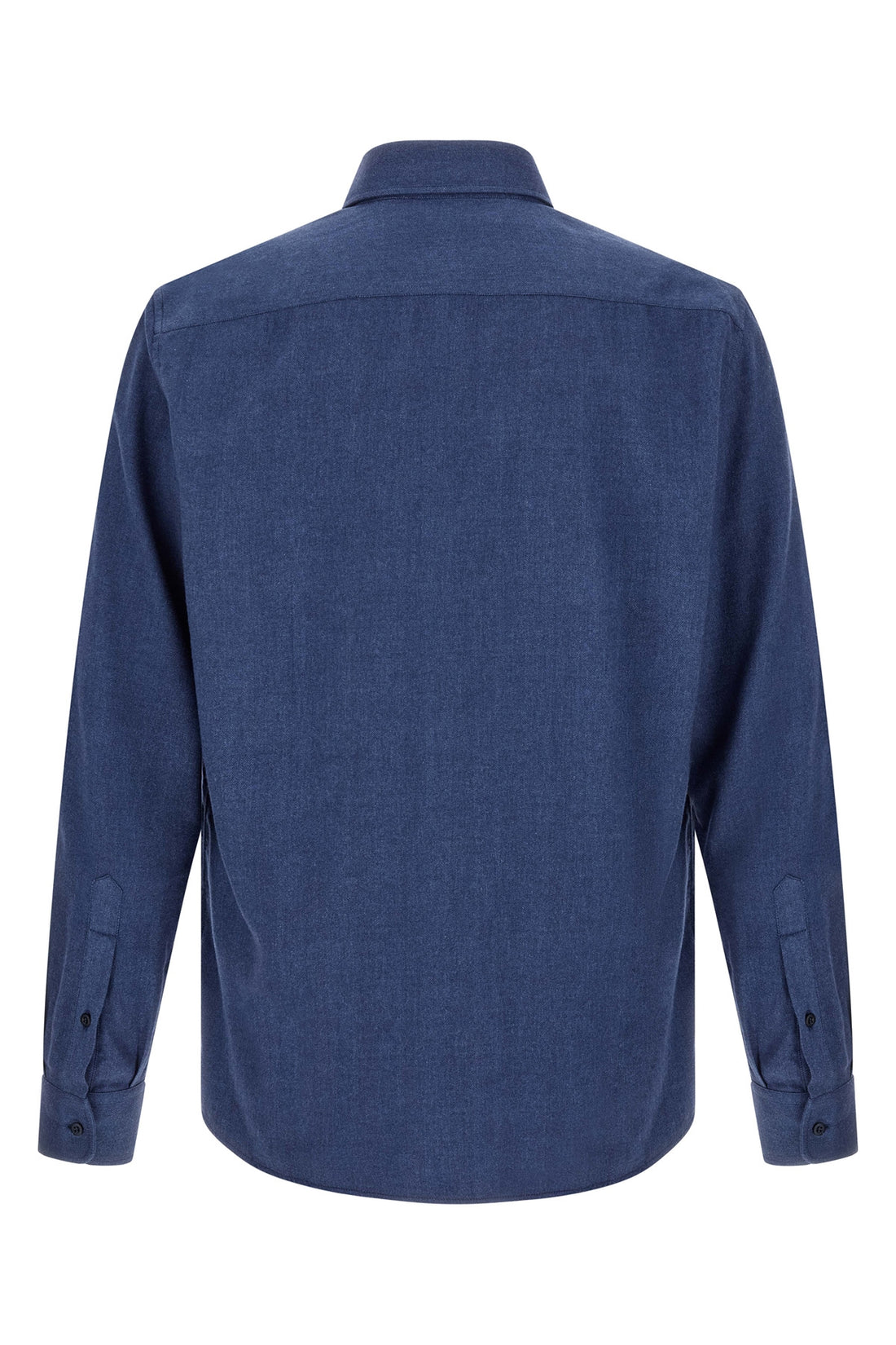 BRUNELLO CUCINELLI L herringbone patterned cotton blend flannel shirt