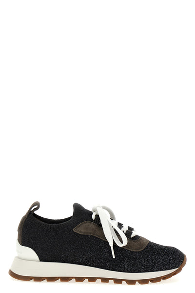 low lurex sneakers