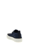 cotton and suede knit sneakers
