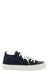 cotton and suede knit sneakers