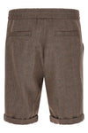 brunello cucinelli bermuda shorts in linen and virgin wool