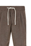 brunello cucinelli bermuda shorts in linen and virgin wool