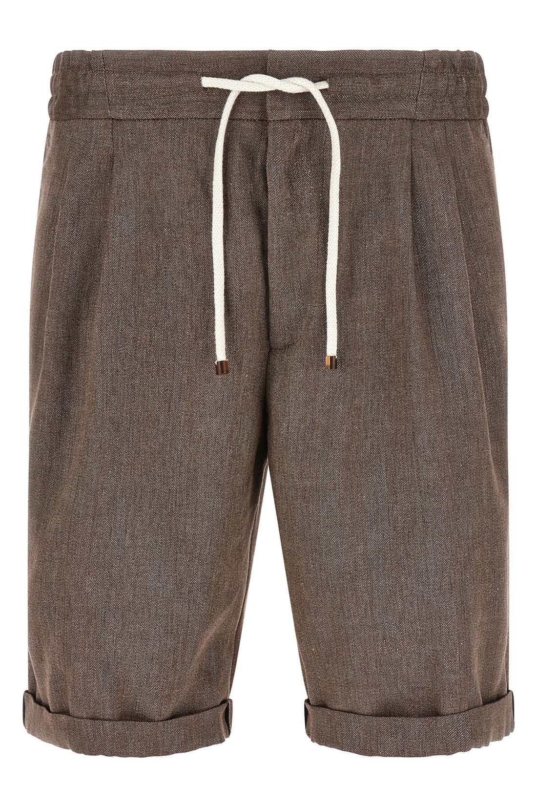 BRUNELLO CUCINELLI 56 brunello cucinelli bermuda shorts in linen and virgin wool