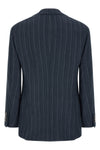 tailor hemp and silk pinstriped chevron blazer