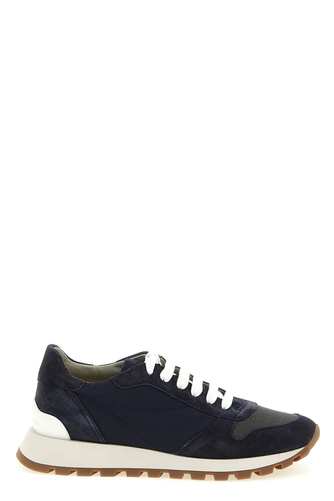BRUNELLO CUCINELLI 37 active sneakers in tone-on-tone techno and suede fabric