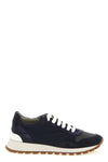 active sneakers in tone-on-tone techno and suede fabric