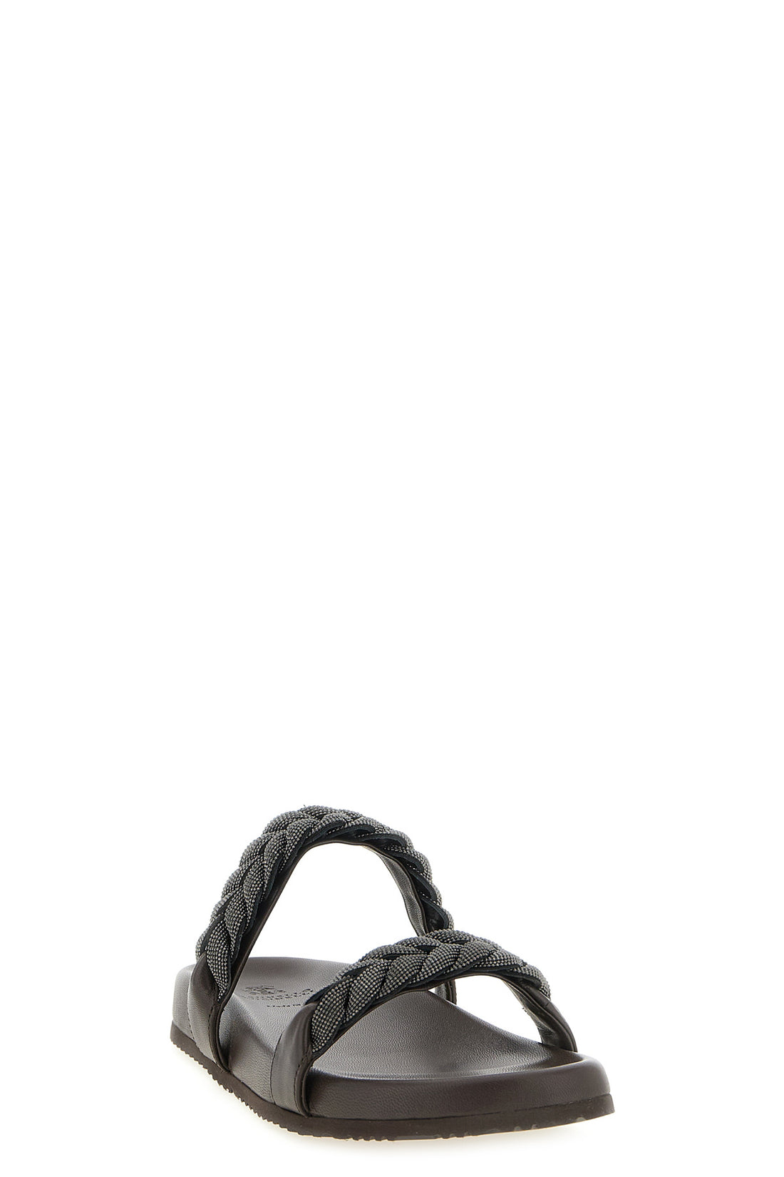 BRUNELLO CUCINELLI 36 precious braided straps sandals