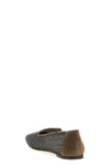 suede and embroidery mesh loafers
