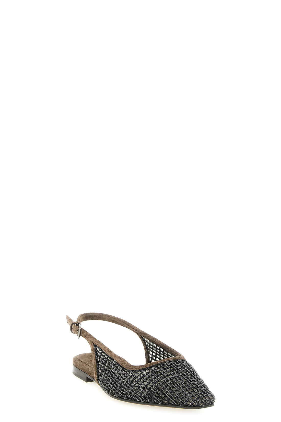 BRUNELLO CUCINELLI 36.5 brunello cucinelli slingbacks define the silhouette through a rigorous tapered t