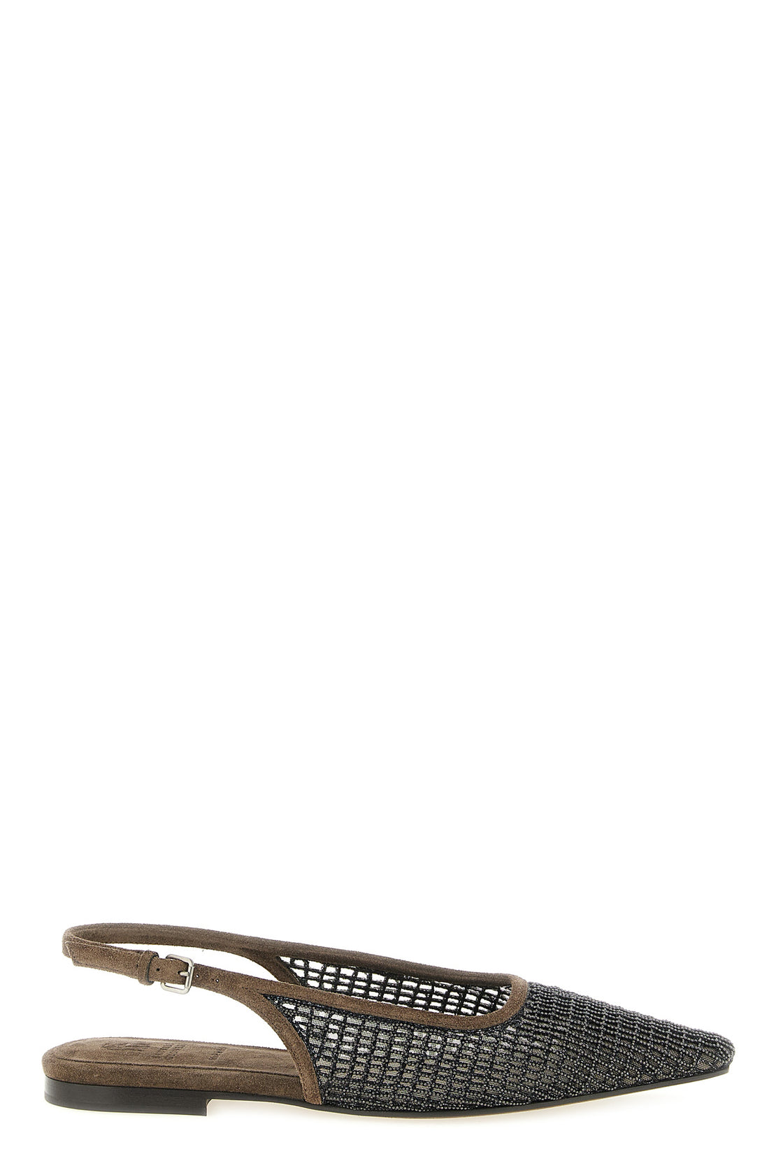 BRUNELLO CUCINELLI 36.5 brunello cucinelli slingbacks define the silhouette through a rigorous tapered t