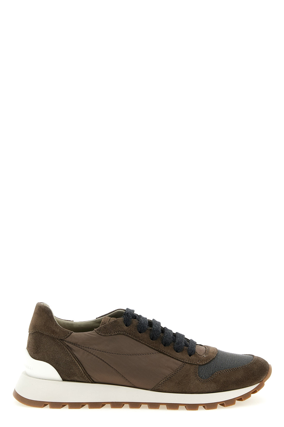 BRUNELLO CUCINELLI 37 active sneakers in tone-on-tone techno and suede fabric