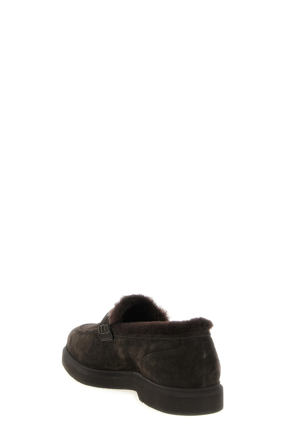 brunello cucinellis penny loafer loafers feature a structured construction in