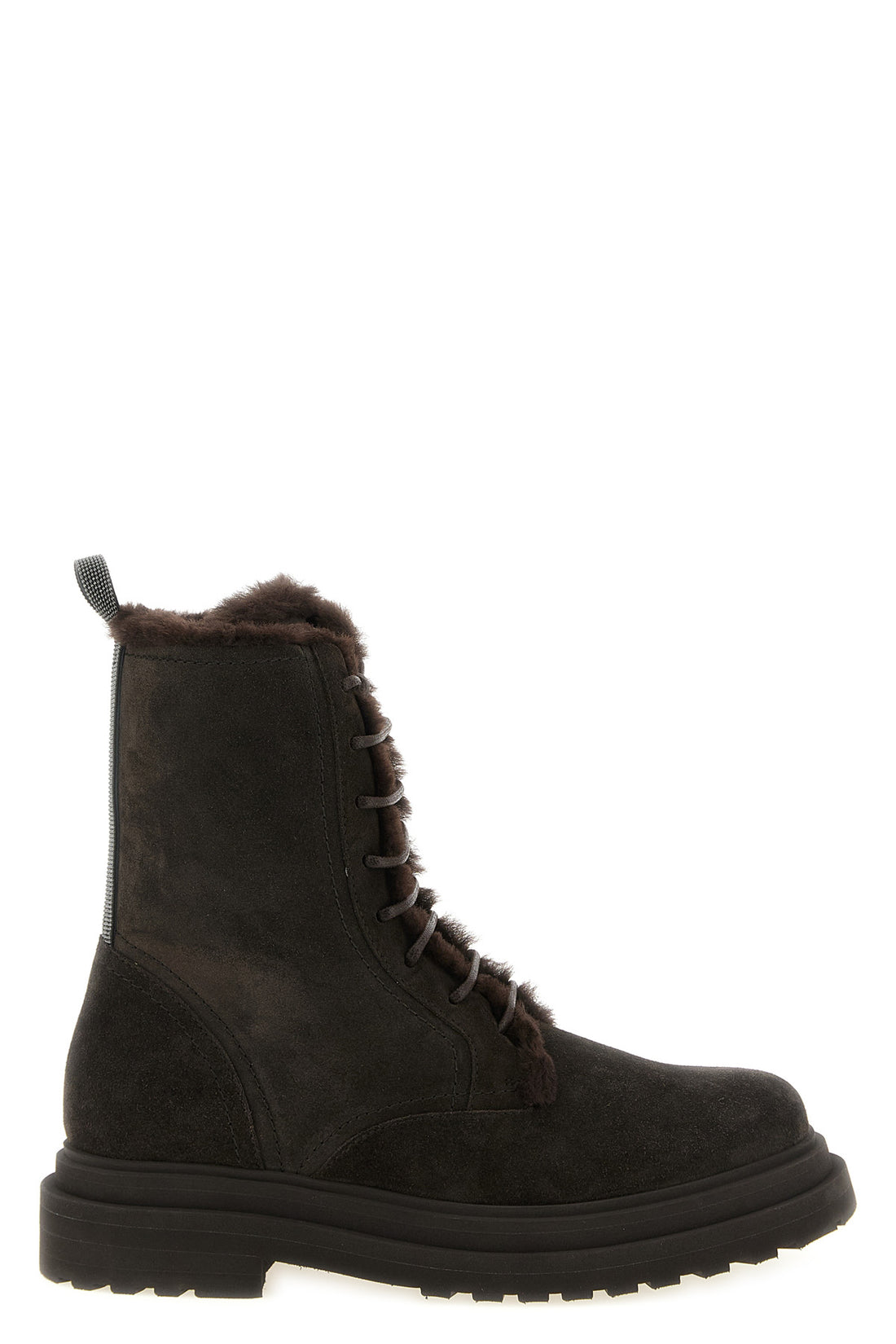 BRUNELLO CUCINELLI 36 brunello cucinellis amphibious ankle boots in suede blend artisan excellence