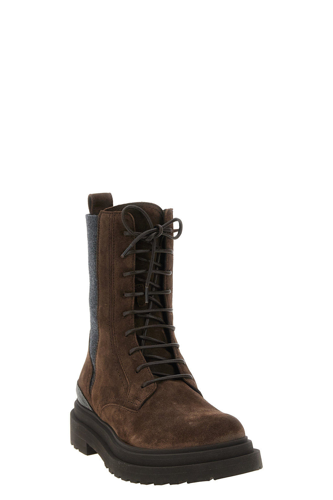 BRUNELLO CUCINELLI 36 brunello cucinelli fine suede ankle boots redefine the codes of structured footw