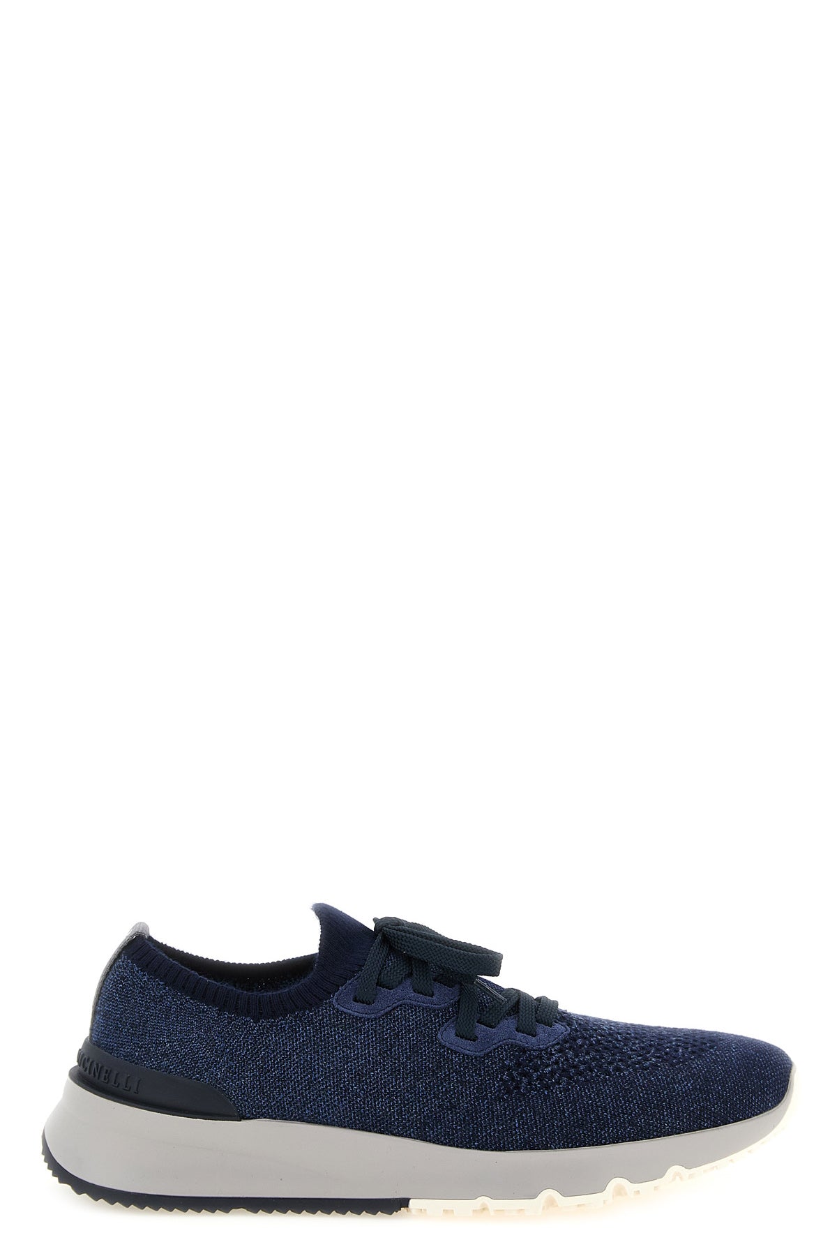 brunello cucinellis runners sneakers feature a technical cotton knit chiné up