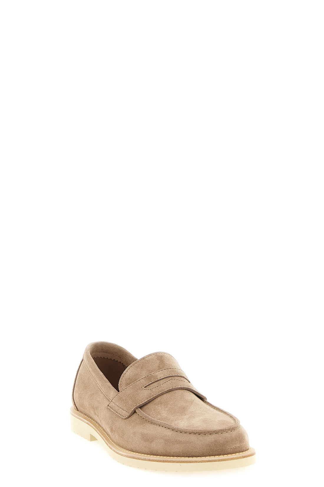 BRUNELLO CUCINELLI 41 penny loafer light suede loafers