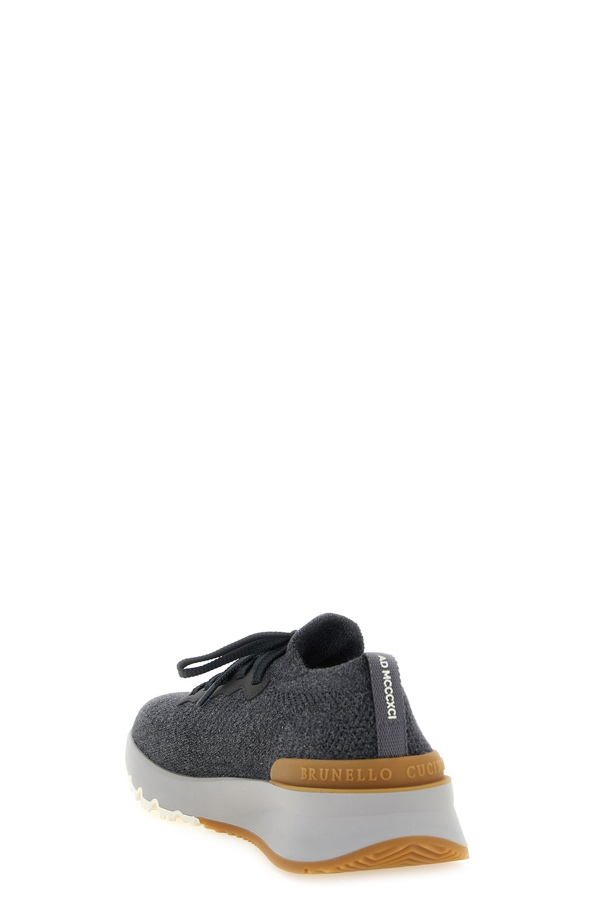 brunello cucinelli runners cotton knit sneakers combine advanced textile engin