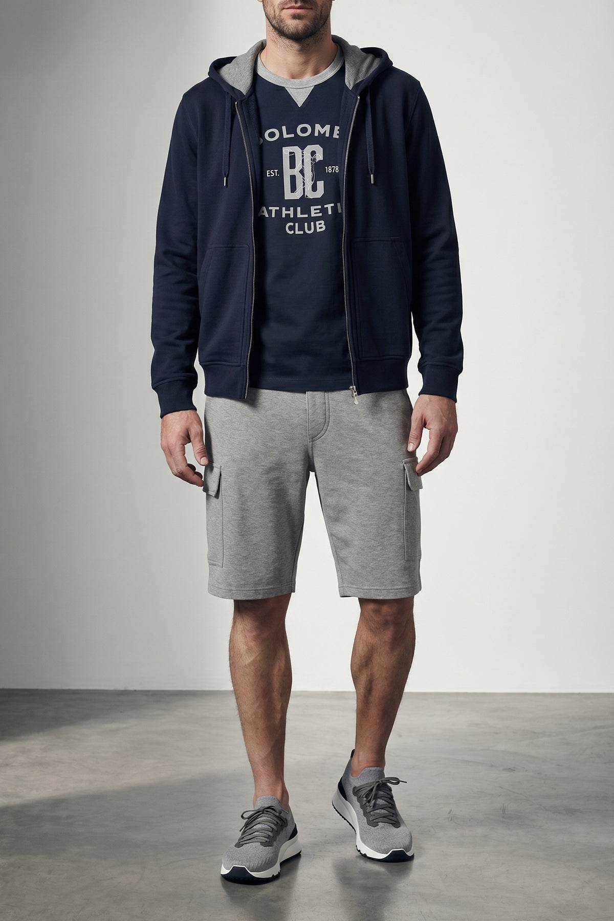 runners sneakers in cotton knit