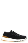 running sock lace-up fabric sneakers