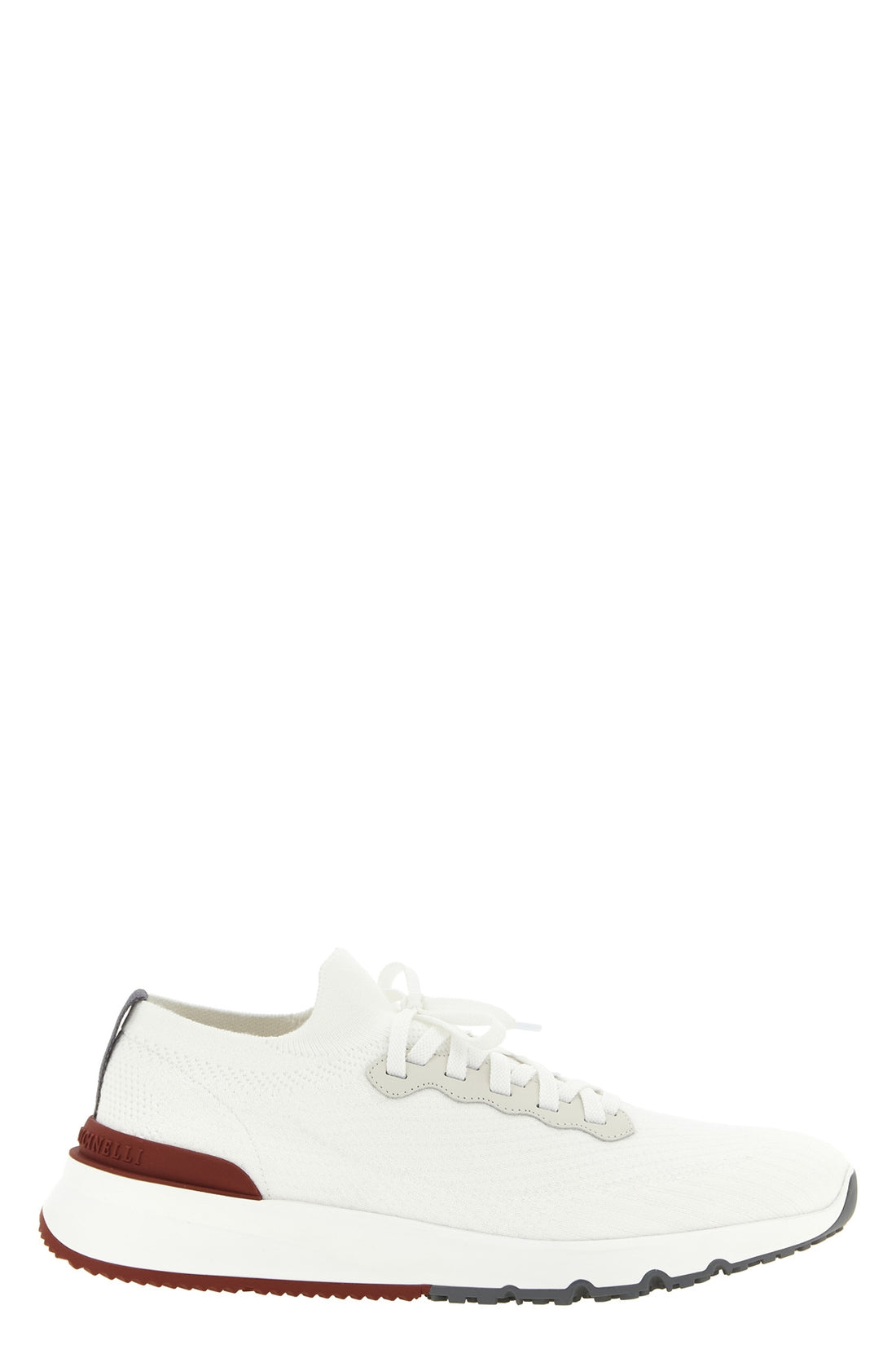 BRUNELLO CUCINELLI 44 running sock lace-up fabric sneakers