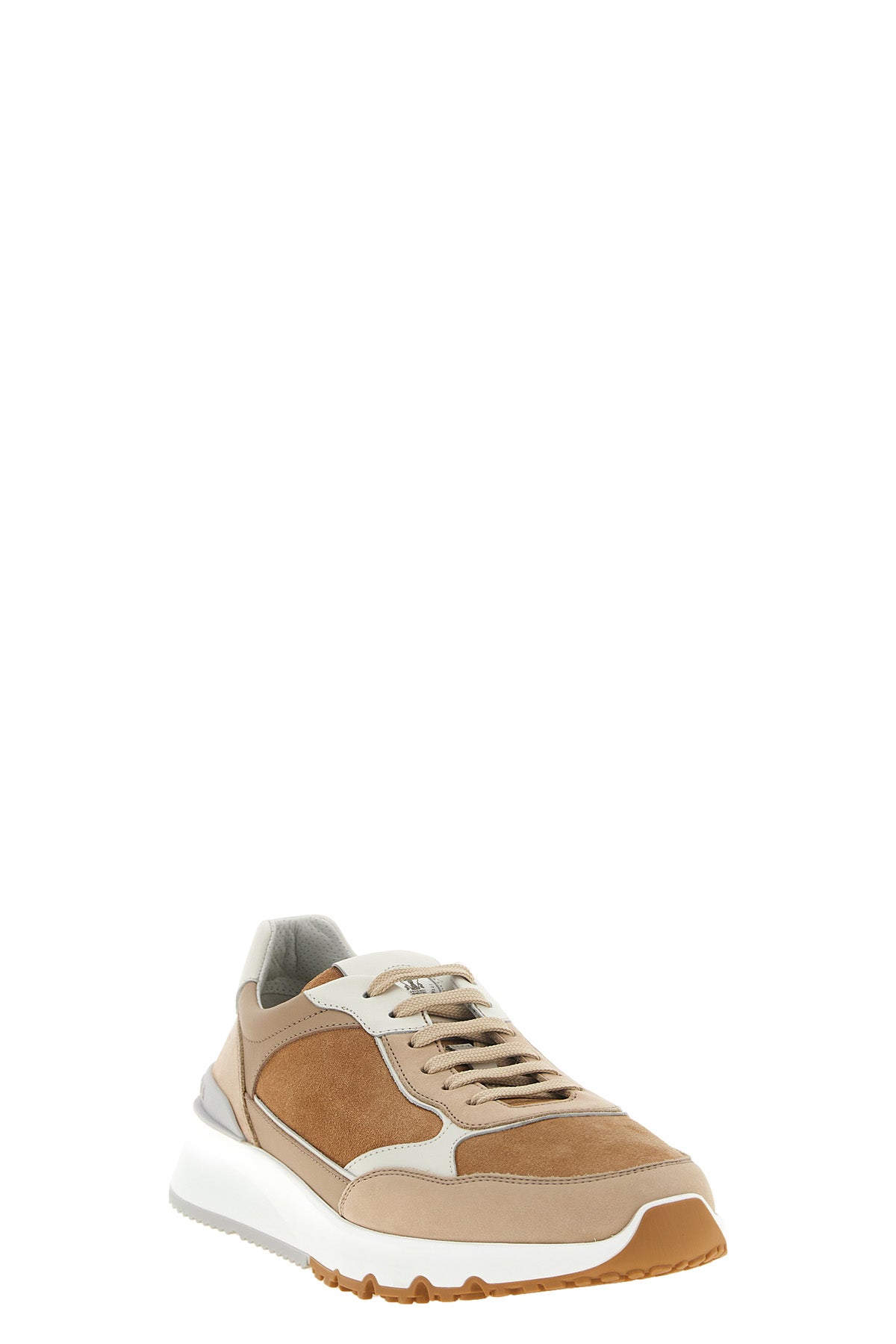 the brunello cucinelli runners sneakers stand out for a panel construction tha