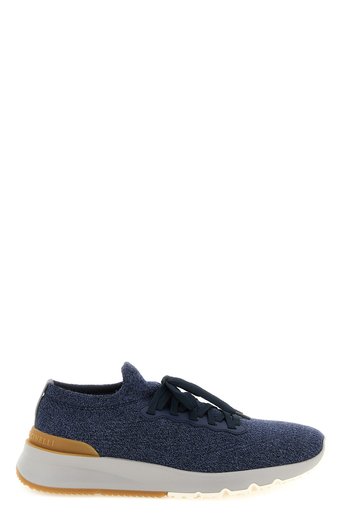 BRUNELLO CUCINELLI 40 brunello cucinelli jacquard wool knit sneakers have an enveloping silhouette