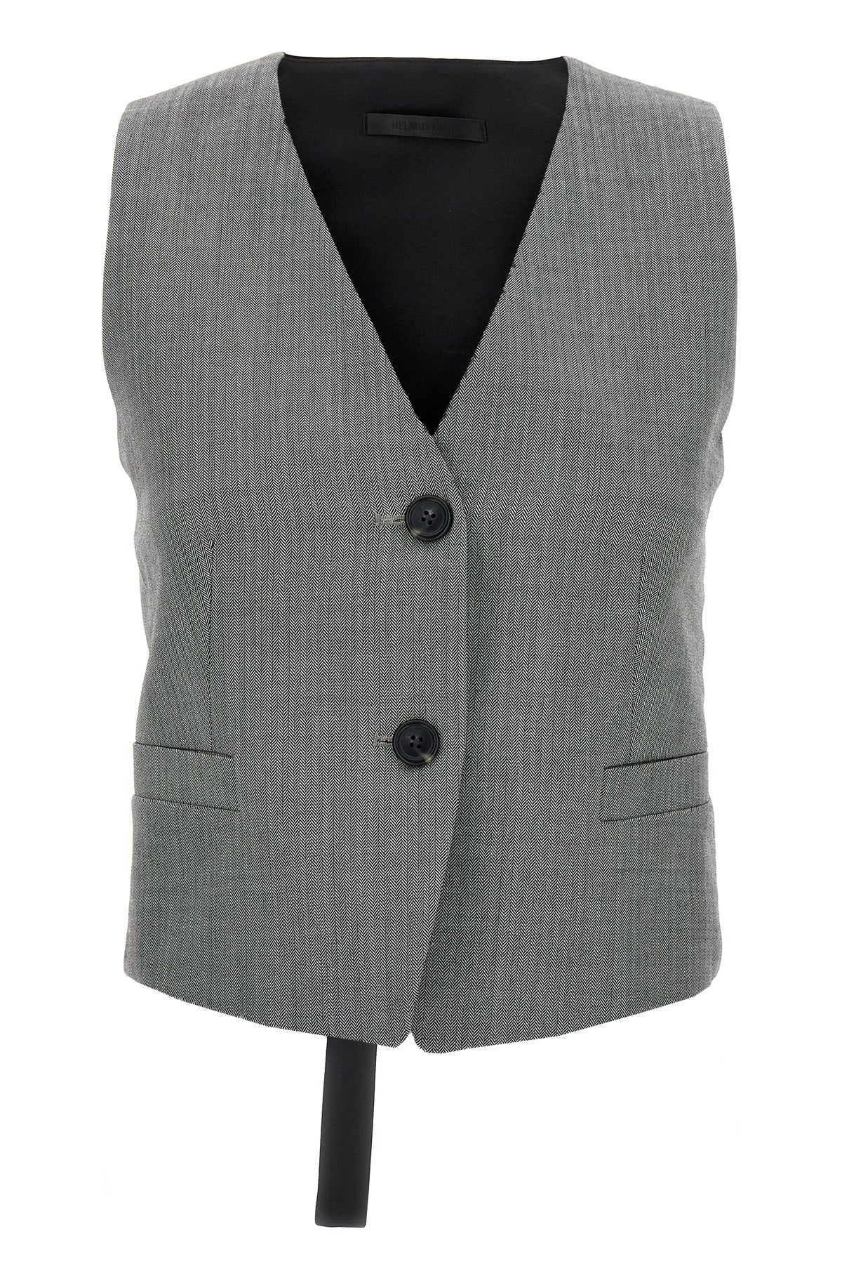 chevron wool blend vest