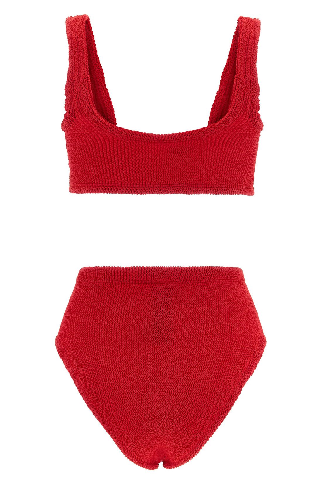 HUNZA G OS the hunza g nadine bikini redefines beachwear through a precise study of textu