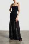 long nancy hybrid sleeveless dress