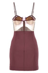 explosive flower bra dress in stretch fabric