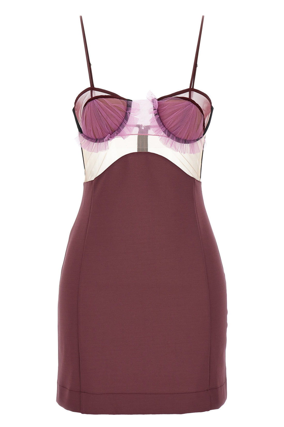 NENSI DOJAKA L explosive flower bra dress in stretch fabric