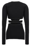 ribbed viscose blend sweater