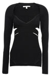 ribbed viscose blend sweater