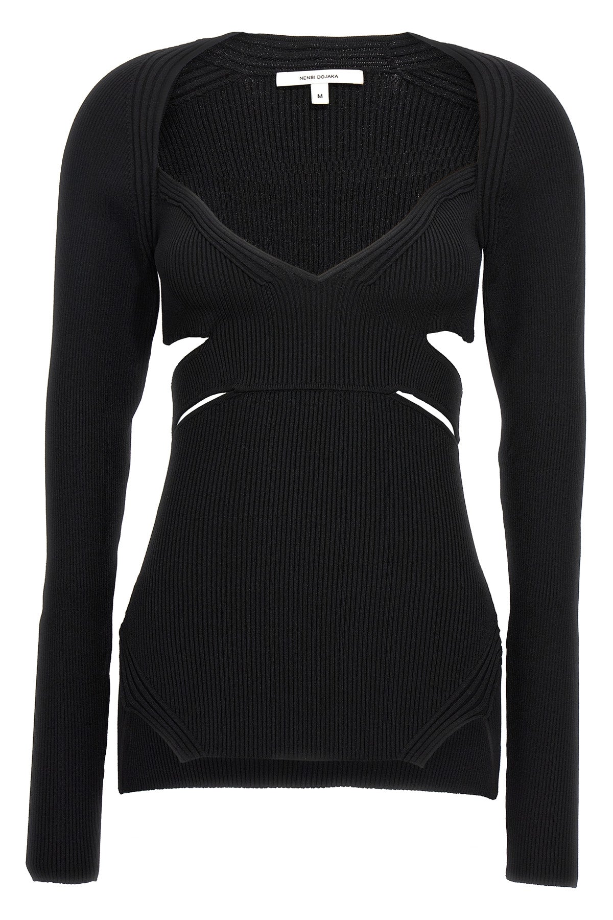 ribbed viscose blend sweater