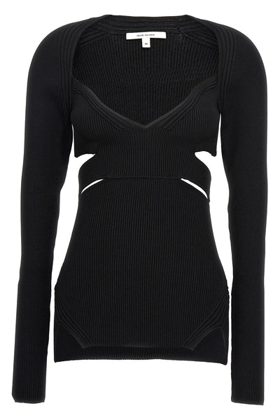 ribbed viscose blend sweater