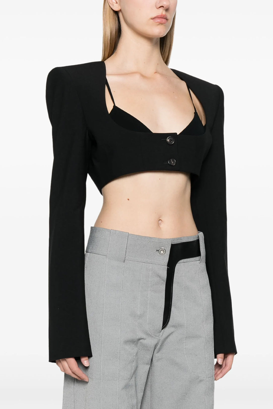 NENSI DOJAKA S cleo bolero crop blazer in wool blend