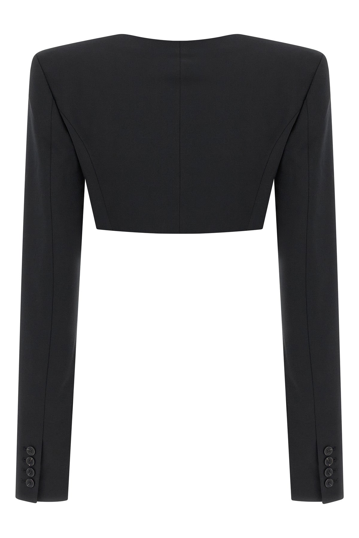 cleo bolero crop blazer in wool blend