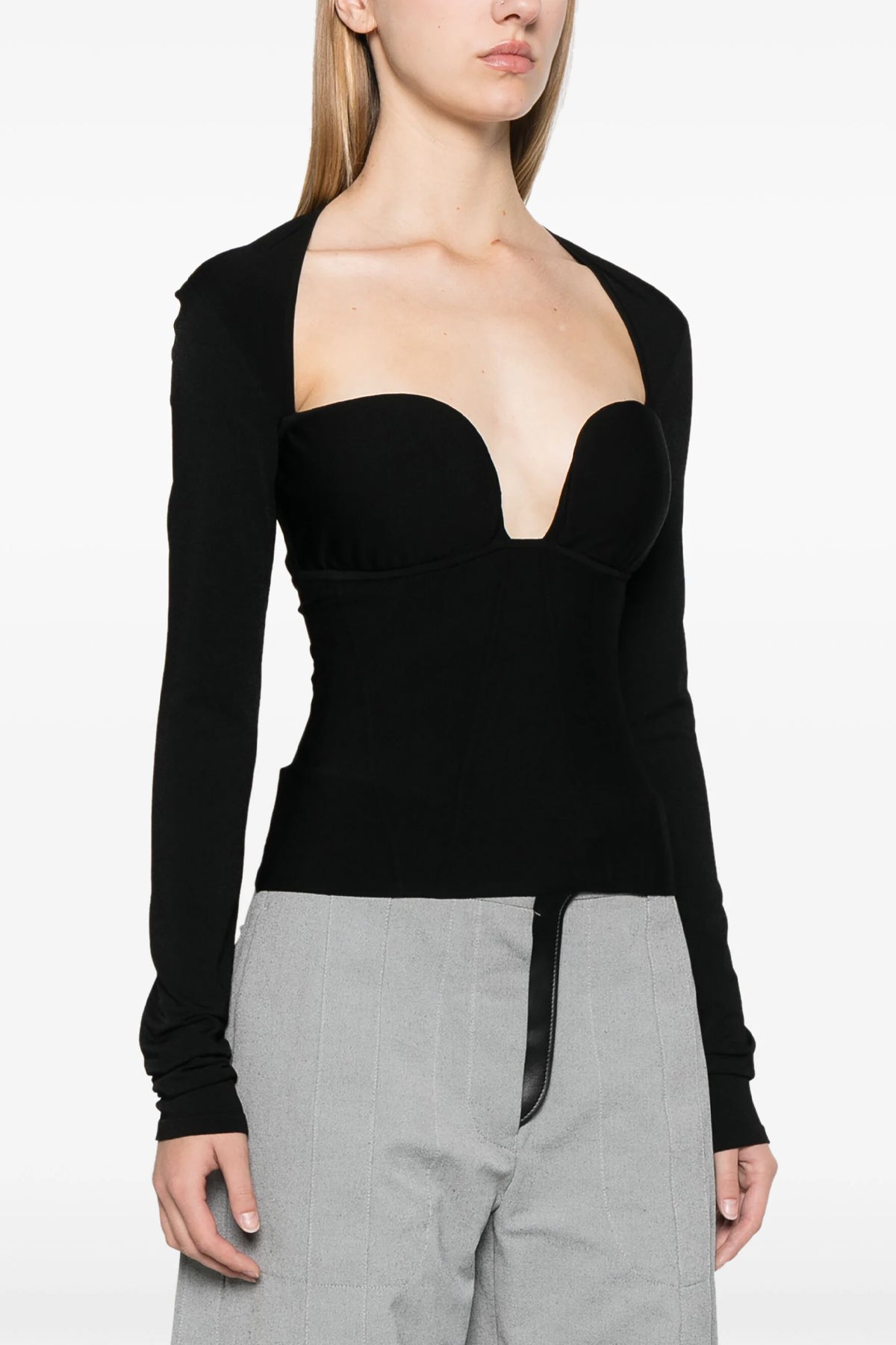 bustier stretch knit top