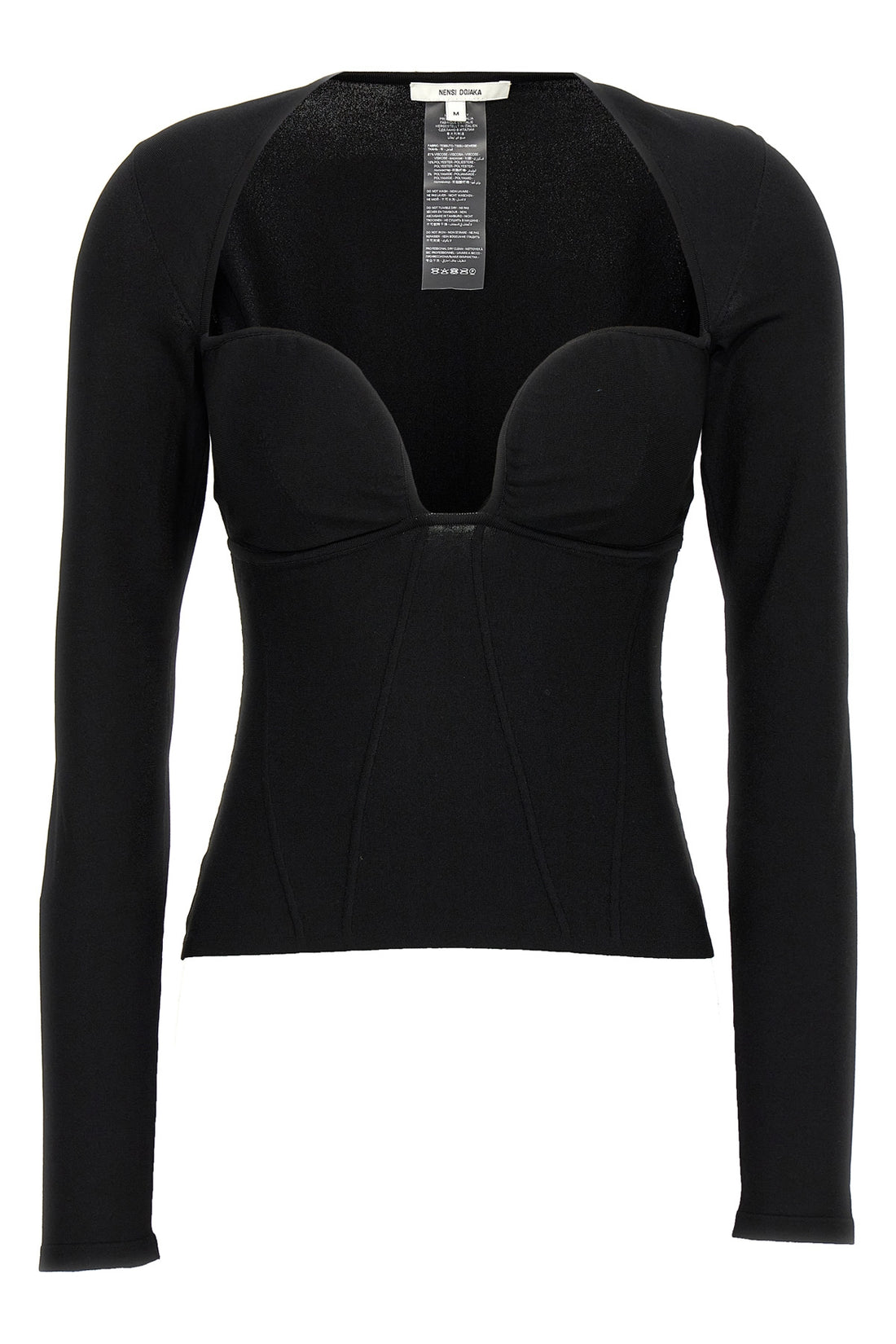 NENSI DOJAKA L bustier stretch knit top