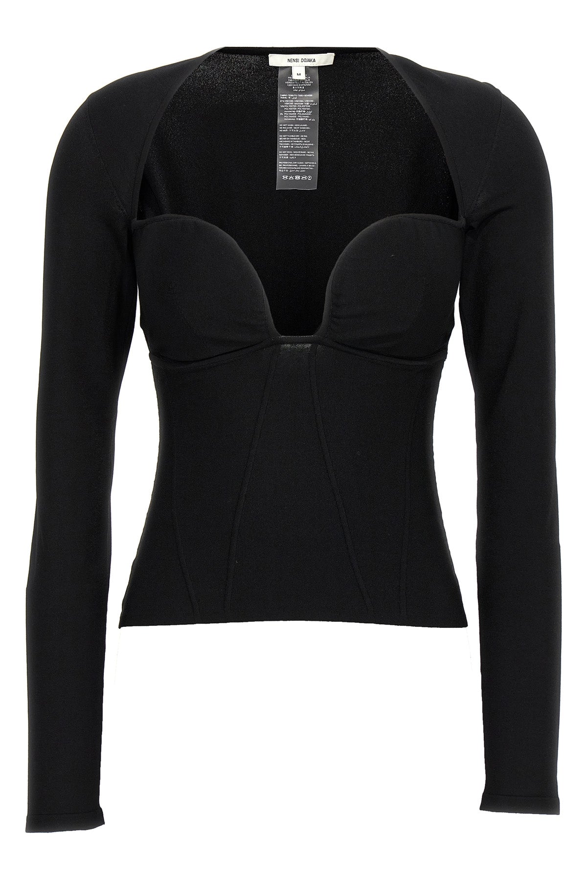 bustier stretch knit top