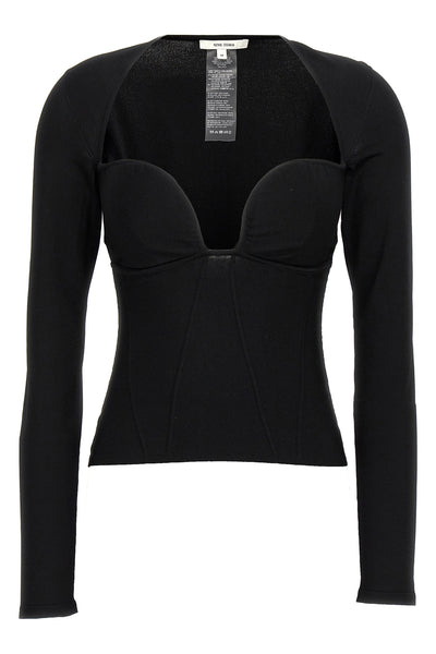 bustier stretch knit top