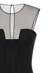 sleeveless stretch viscose minidress