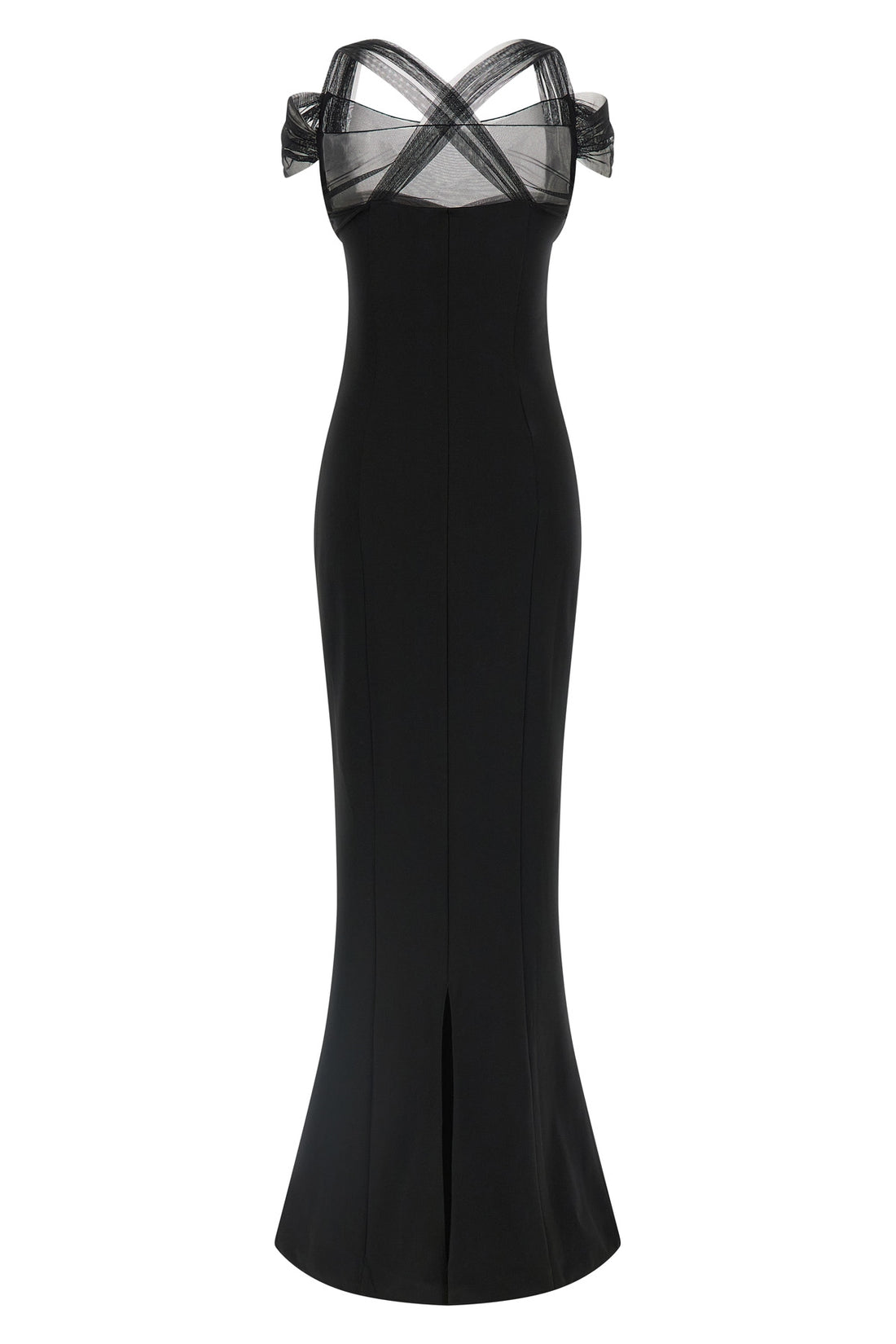 NENSI DOJAKA 40 draped padded cup maxi fluid viscose dress