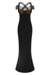 draped padded cup maxi fluid viscose dress