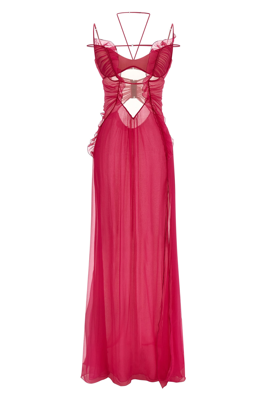 NENSI DOJAKA 42 long frilled gown