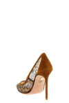 nude pumps in semi-transparent mesh