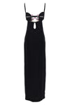 heart bra stretch viscose long dress