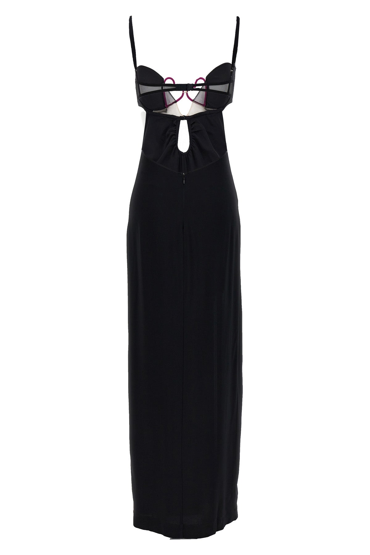 heart bra stretch viscose long dress