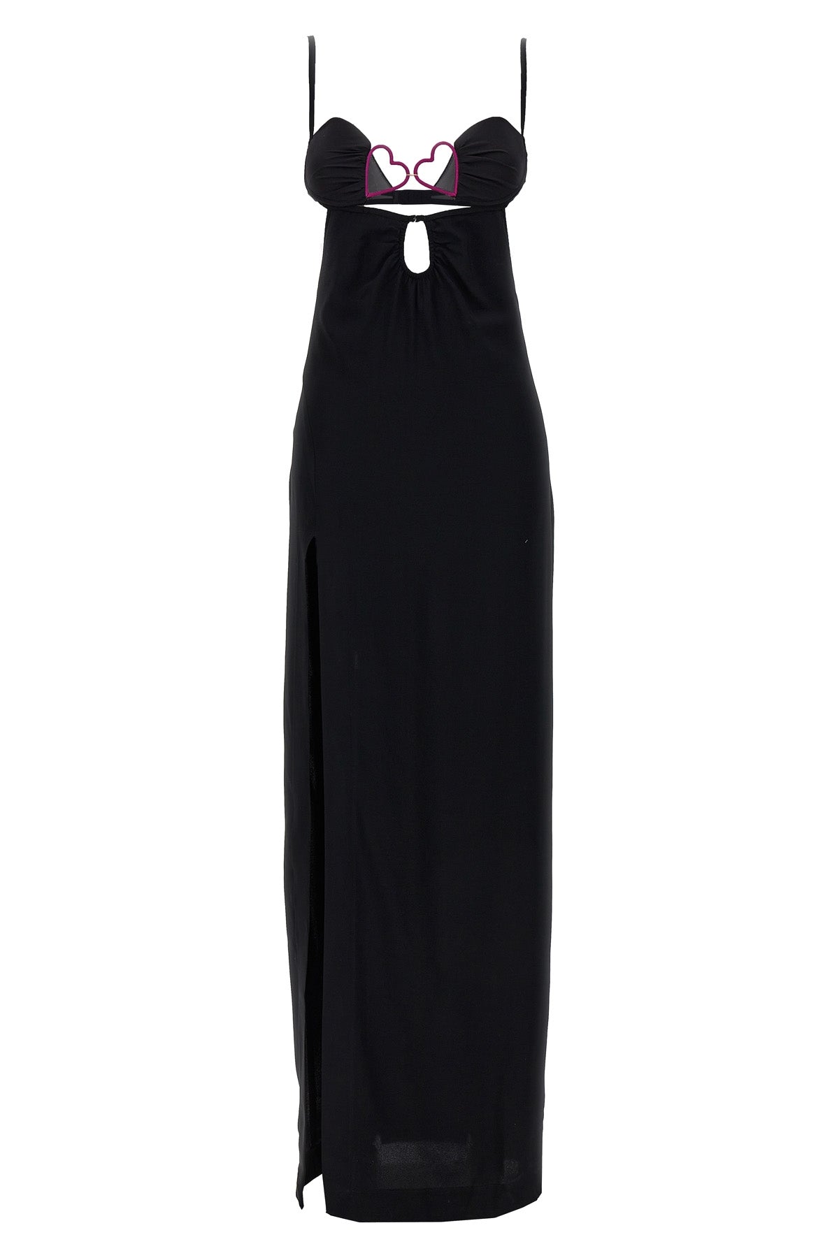 heart bra stretch viscose long dress